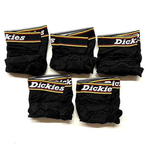 Men's Dickies 5-Pack Cotton Contour Pouch Boxer Briefs - Black - XL (40-42) - Picture 4 of 4